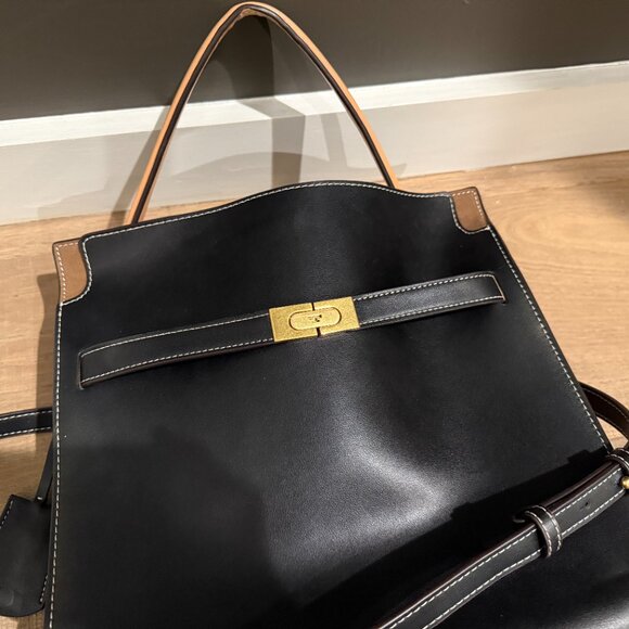 EUC | Tory Burch | Lee Radziwill Double Bag (large size) | Black | $700 - Picture 7 of 16